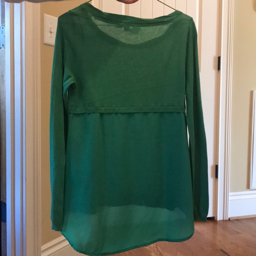 Green sweater (picture from the back)